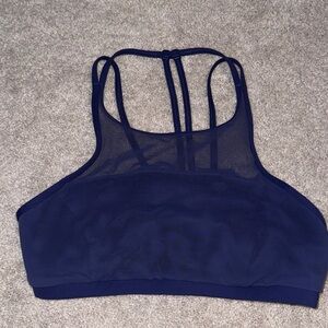 Women's Deep Purple Mesh Sports Bra